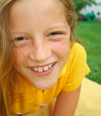 Girl with braces